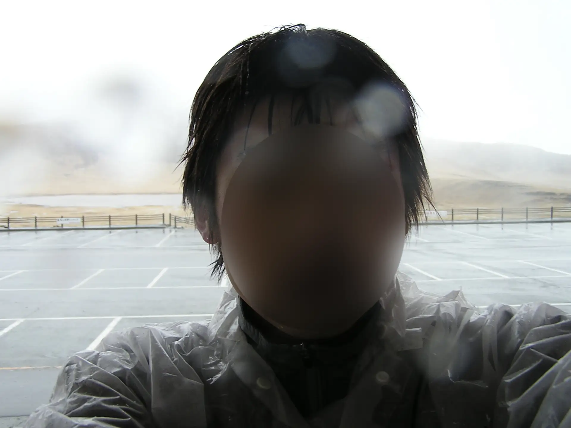 ずぶ濡れの自撮り