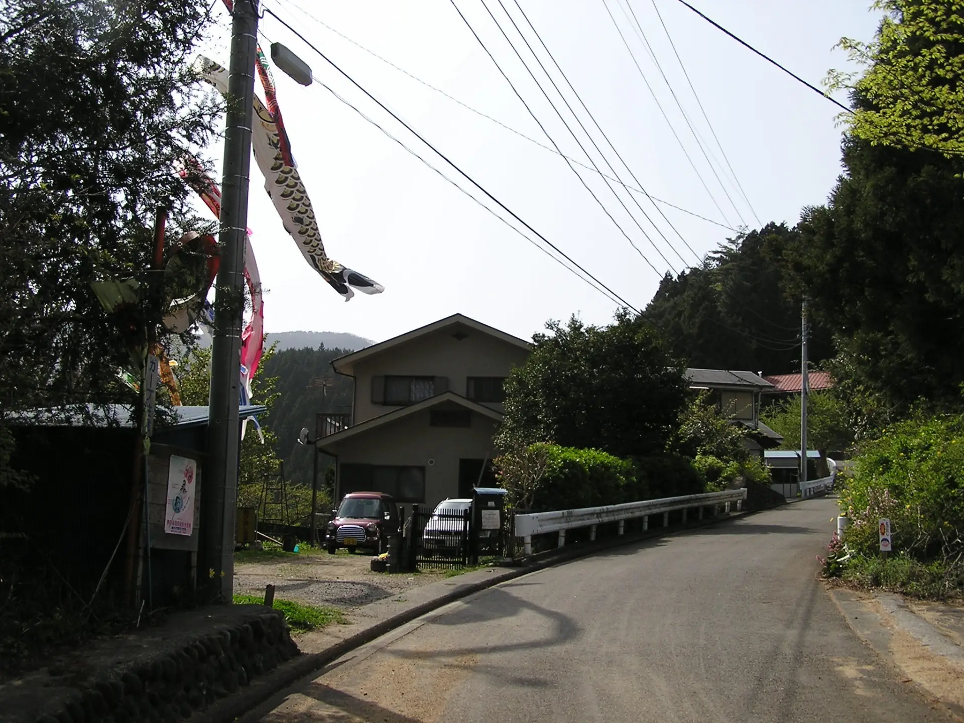 風張峠に上る途中