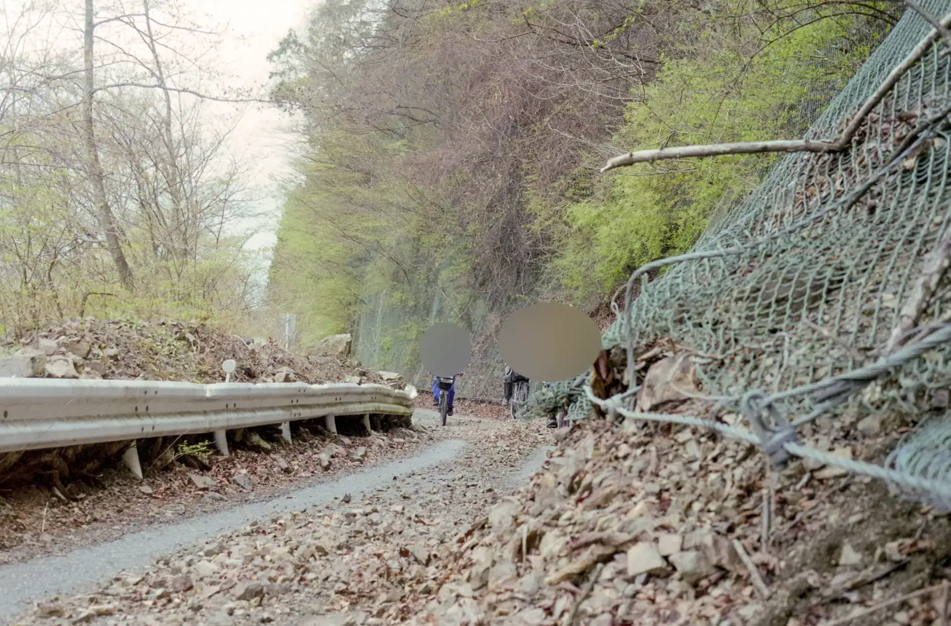 鋸山林道の崩落