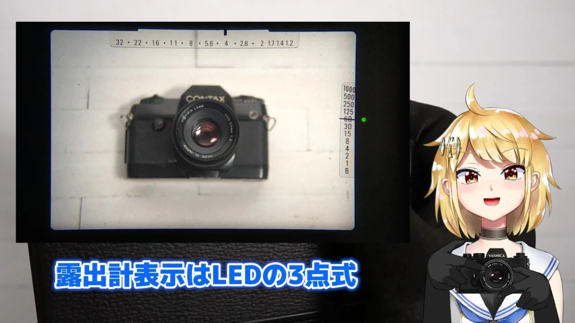 露出計の表示 適正露出