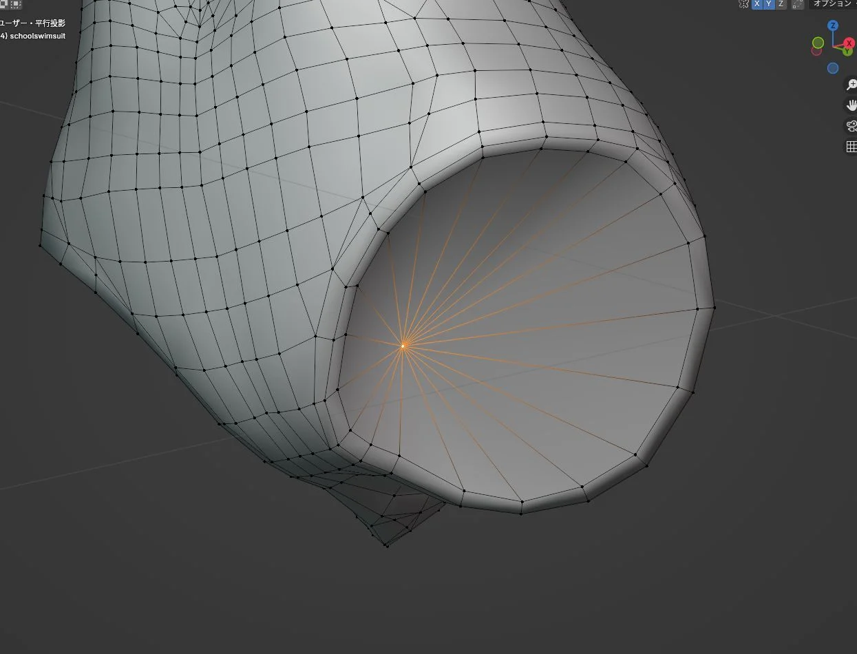 1点だけ頂点が選択されている