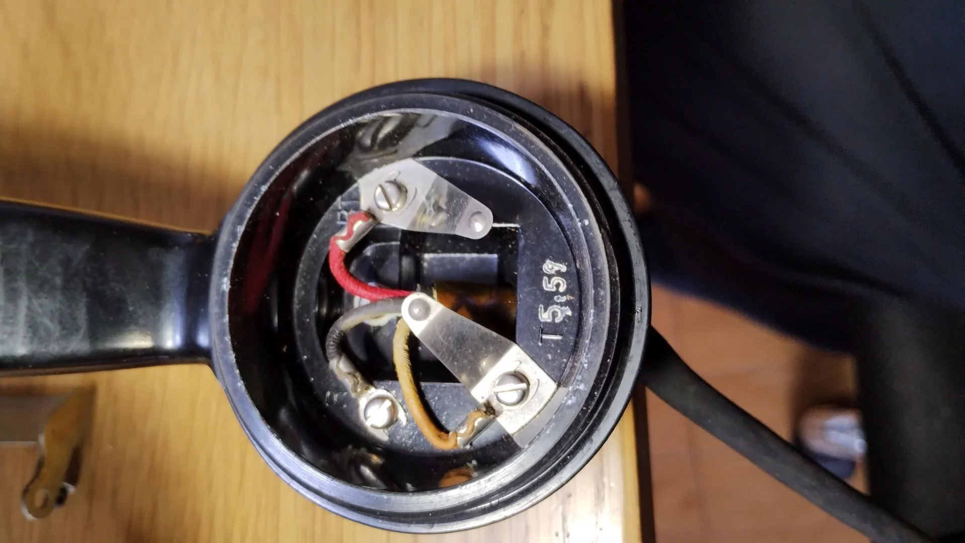 受話器のマイク側の結線